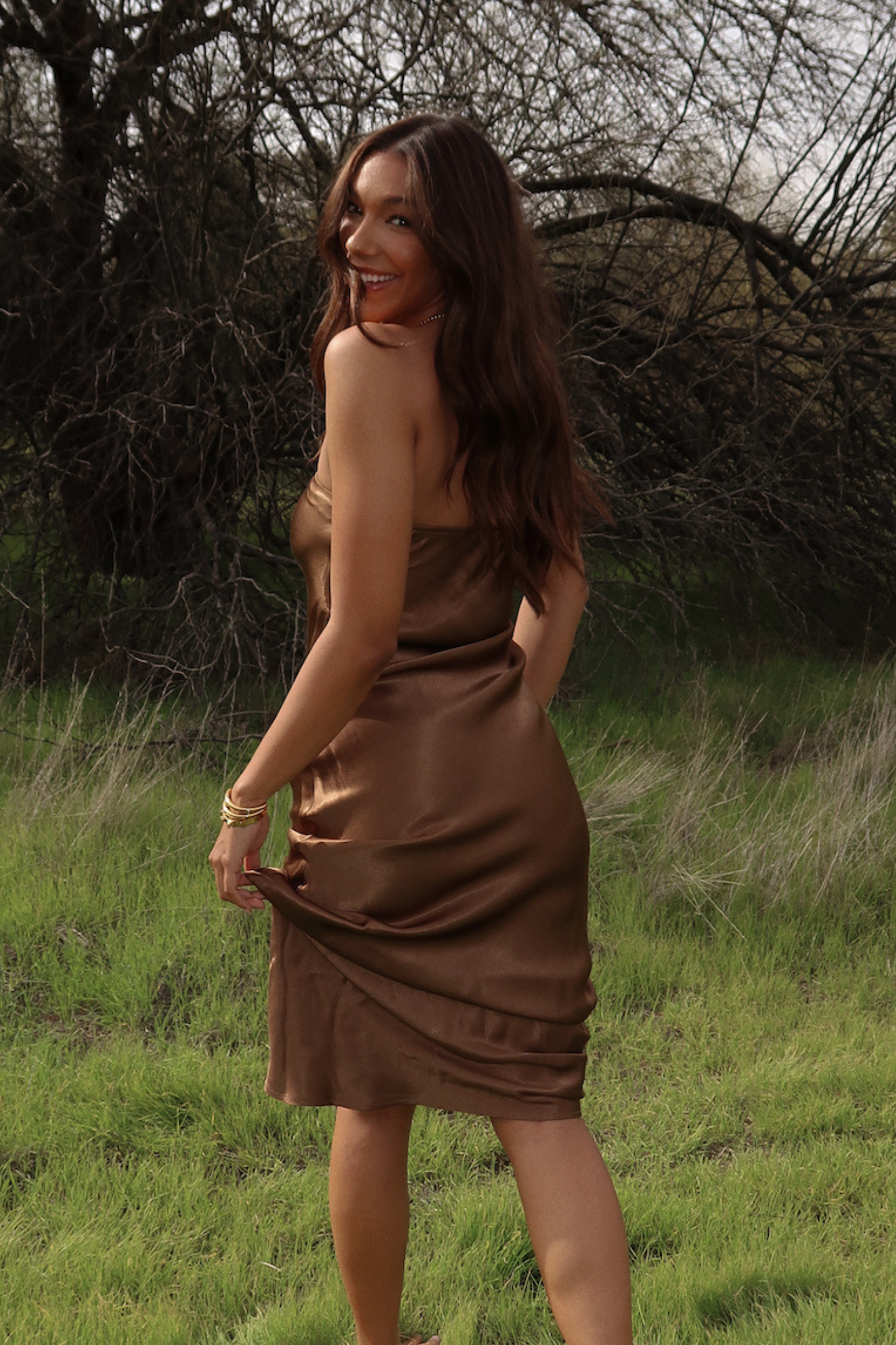 Wildflower Maxi Dress - Bronze