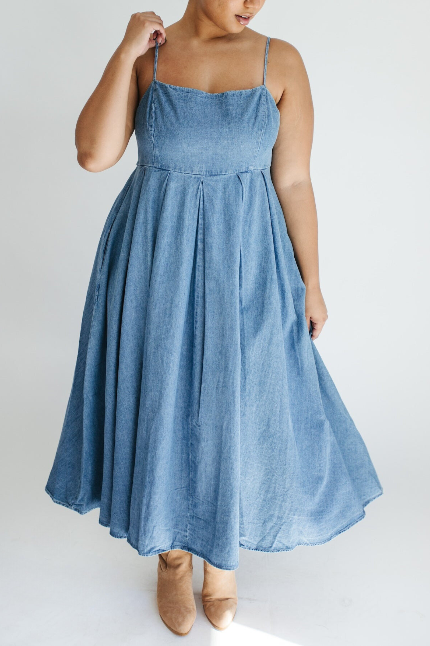 Briah Midi Dress - Denim - More Sizes