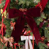 Velvet Bow - Dark Red - 2 Sizes