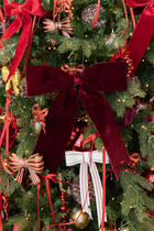 Velvet Bow - Dark Red - 2 Sizes