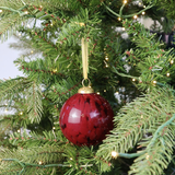 Mercury Glass Ornament - Red
