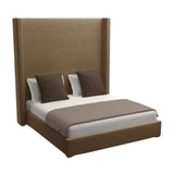 Aylet 87" Upholstered Bed - Performance Brown