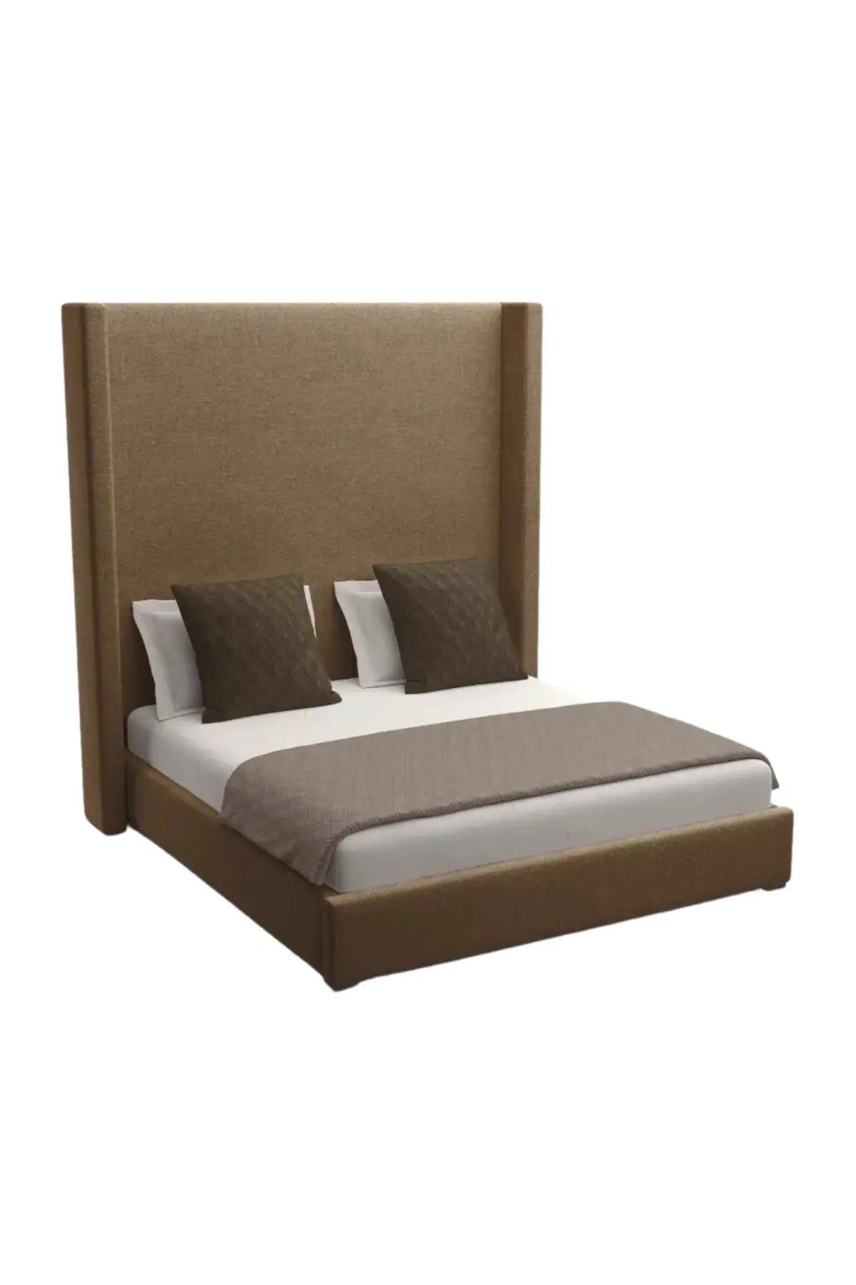 Aylet 87" Upholstered Bed - Performance Brown