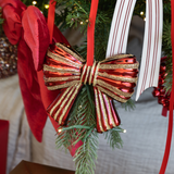 Striped Bow Ornament