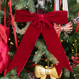 Velvet Bow - Red - 2 Sizes