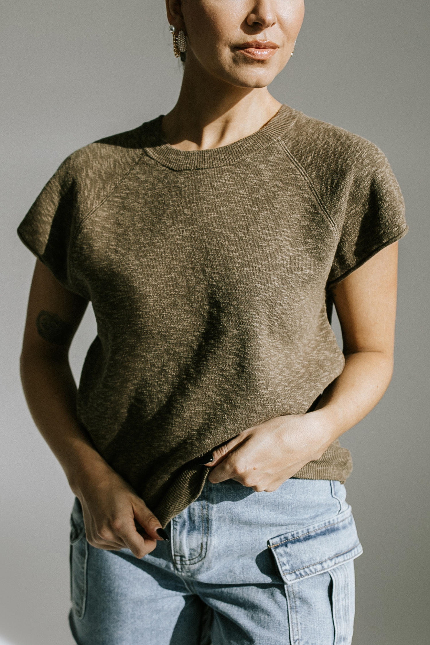 Maggie Knit Top - Olive