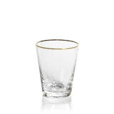 Gold Rim Tapered Glasses - Set of 4 - 2 Types