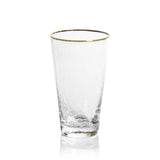 Gold Rim Tapered Glasses - Set of 4 - 2 Types