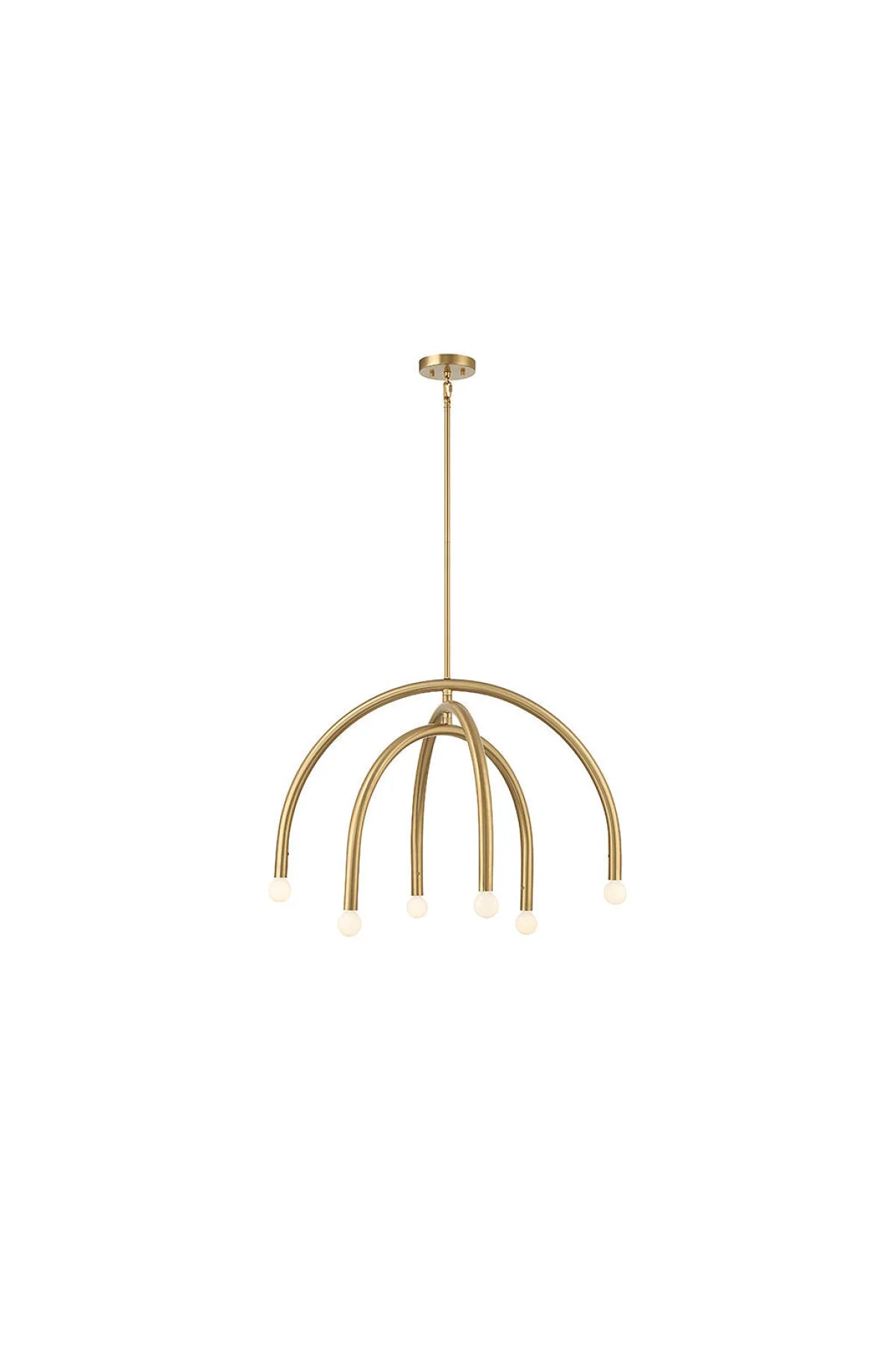 Westyn 6 Light Chandelier - Natural Brass