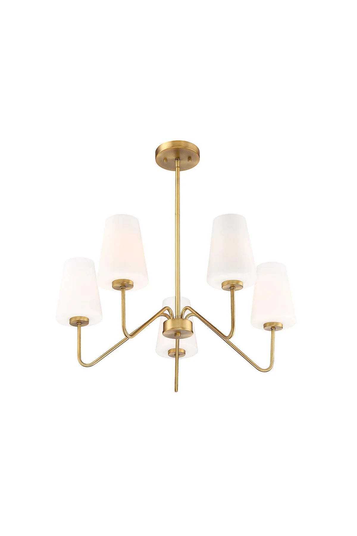 Gracy 5-Light Chandelier - Natural Brass