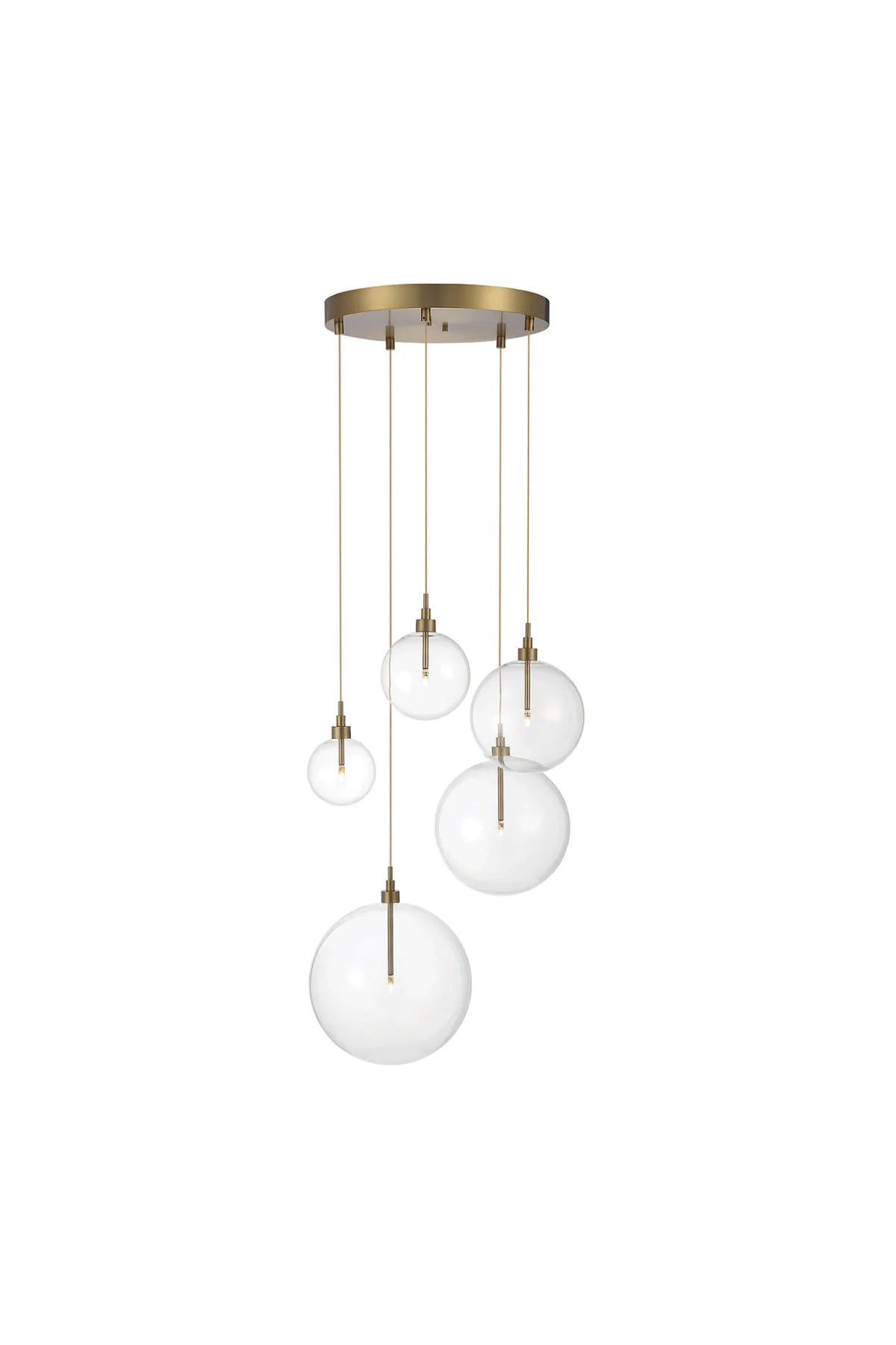 Gianni Chandelier - Natural Brass