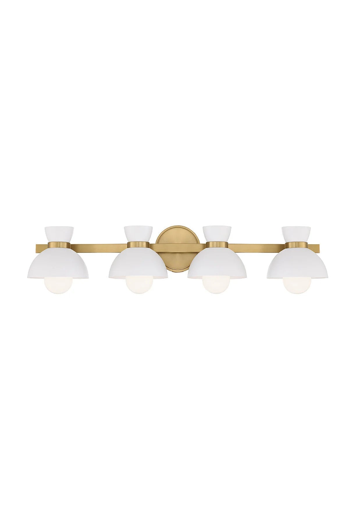 Neptune 4-Light Bathroom Vanity - Natural Brass