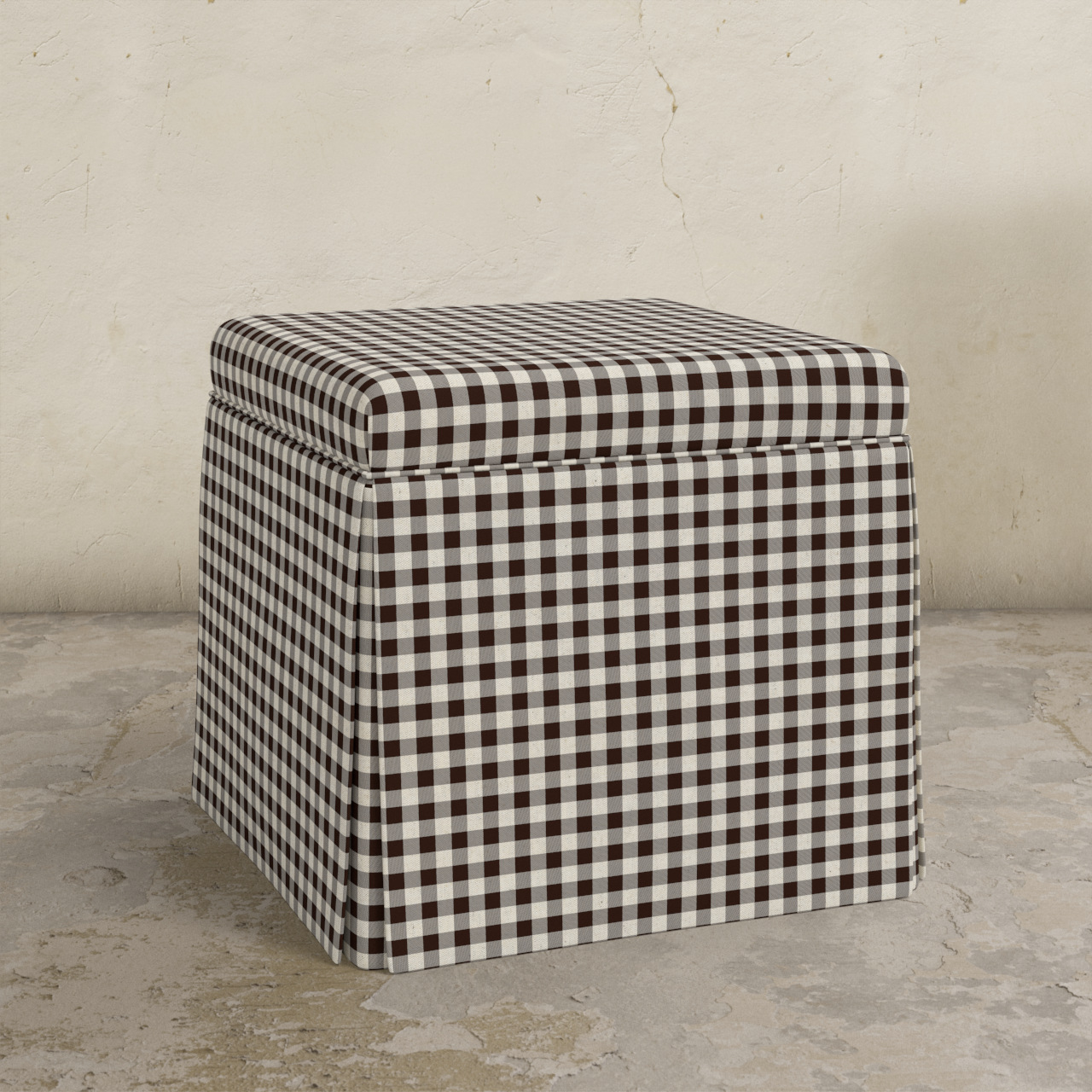 Dyer Skirted Storage Ottoman