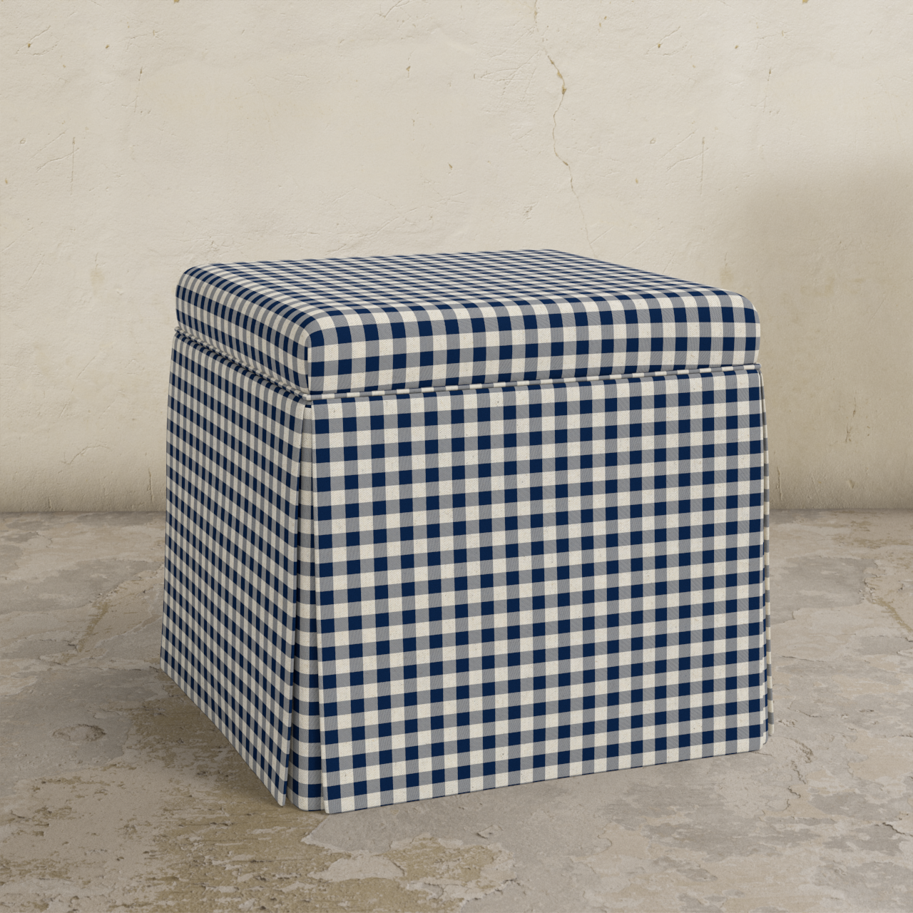 Dyer Skirted Storage Ottoman