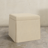 Dyer Skirted Storage Ottoman