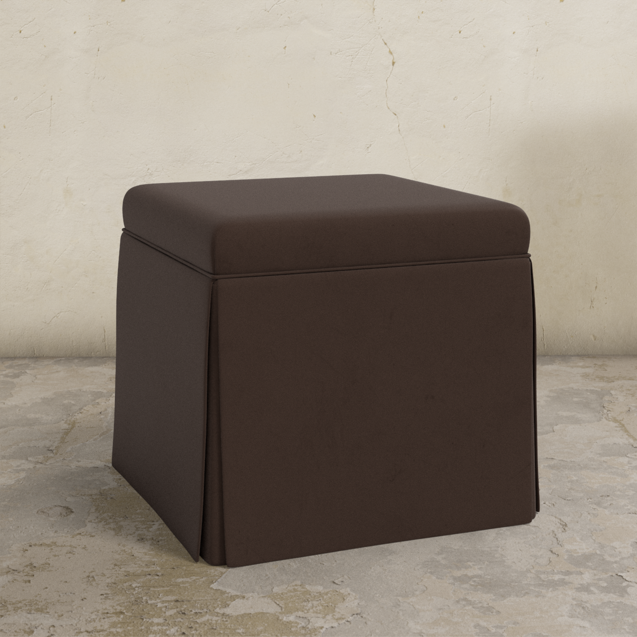 Dyer Skirted Storage Ottoman