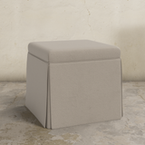 Dyer Skirted Storage Ottoman