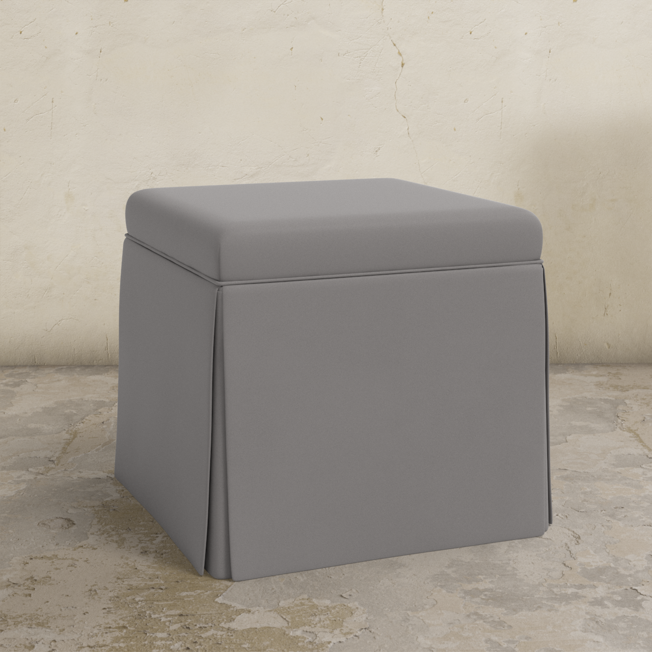Dyer Skirted Storage Ottoman