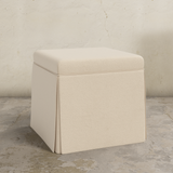 Dyer Skirted Storage Ottoman