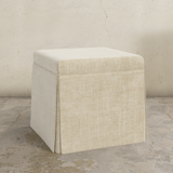 Dyer Skirted Storage Ottoman