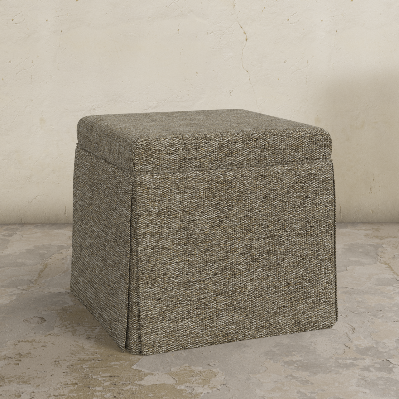 Dyer Skirted Storage Ottoman