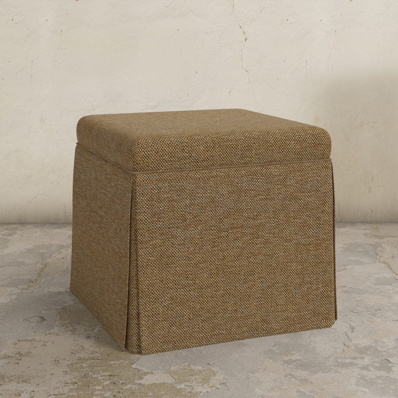 Dyer Skirted Storage Ottoman