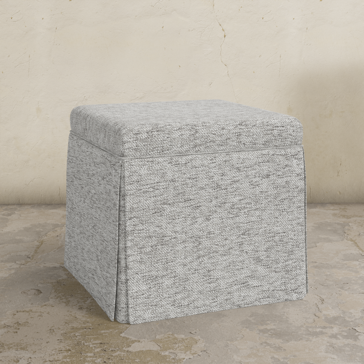 Dyer Skirted Storage Ottoman