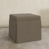 Dyer Skirted Storage Ottoman