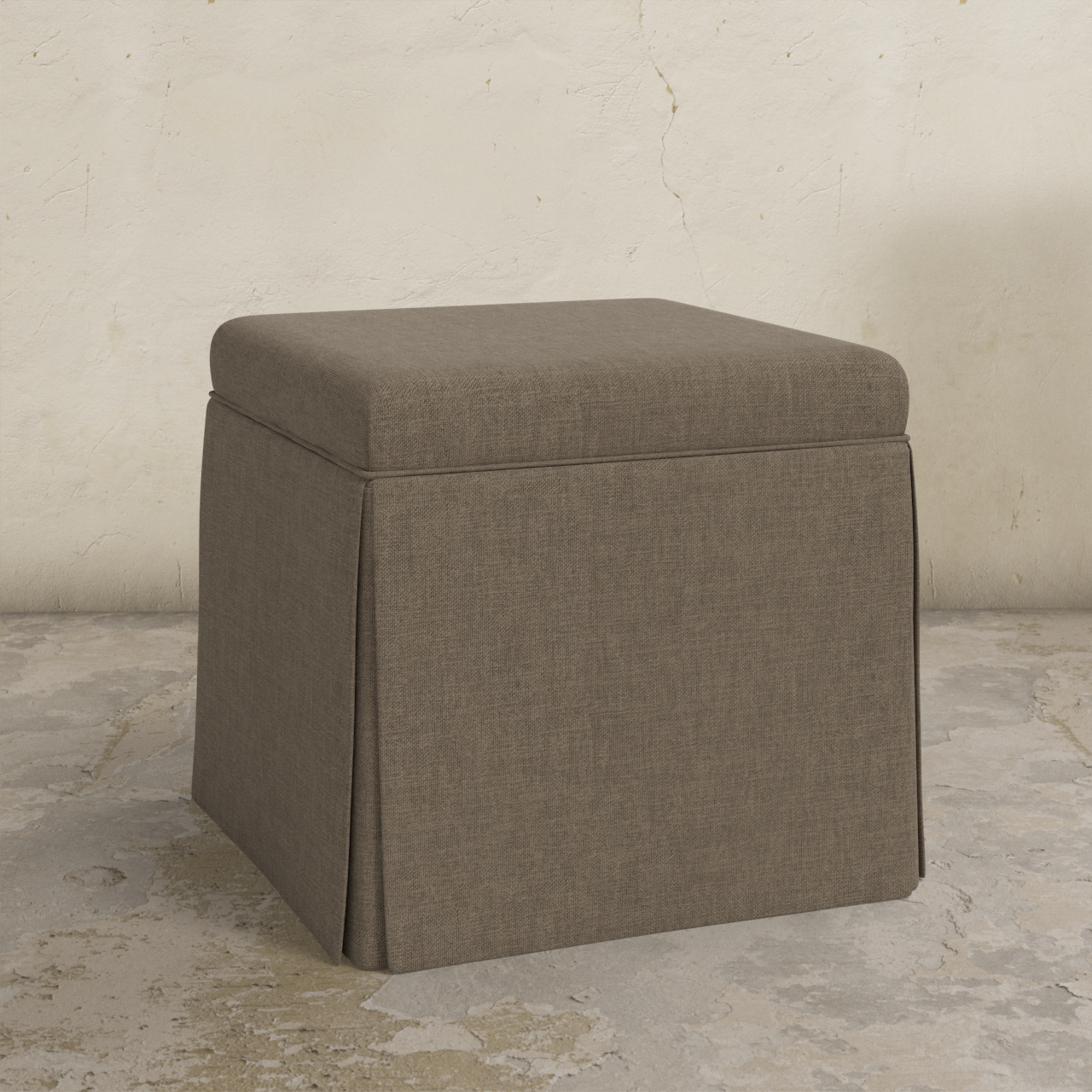 Dyer Skirted Storage Ottoman