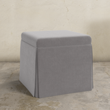 Dyer Skirted Storage Ottoman