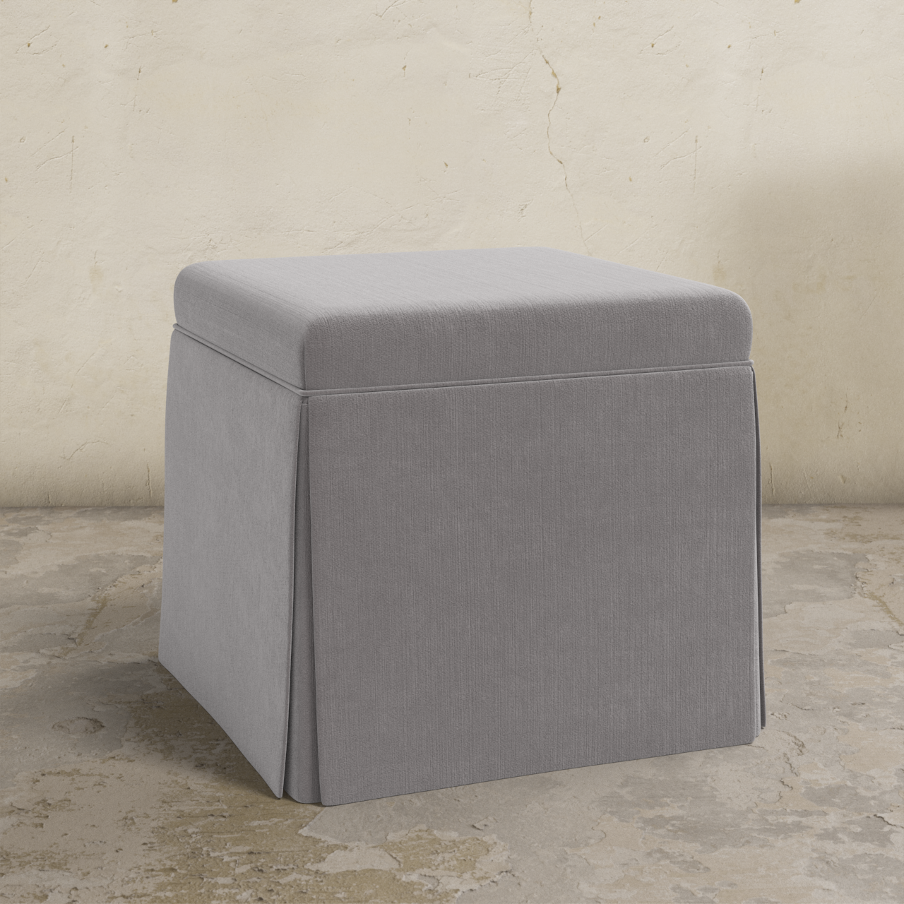 Dyer Skirted Storage Ottoman