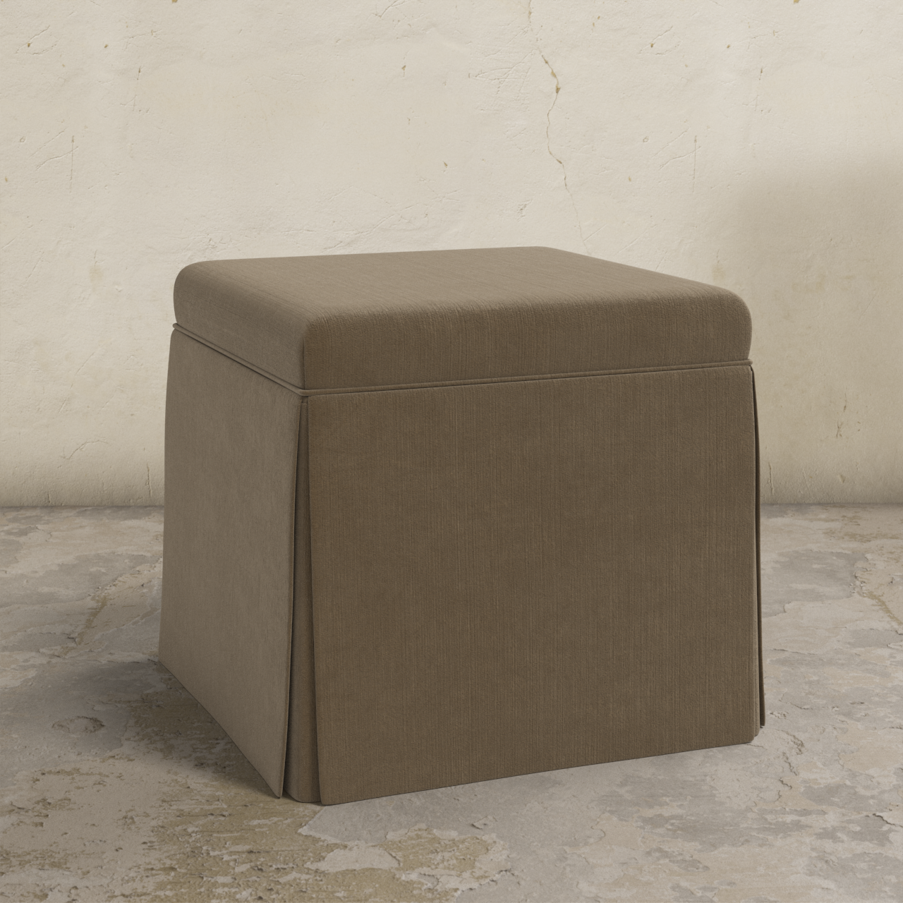 Dyer Skirted Storage Ottoman