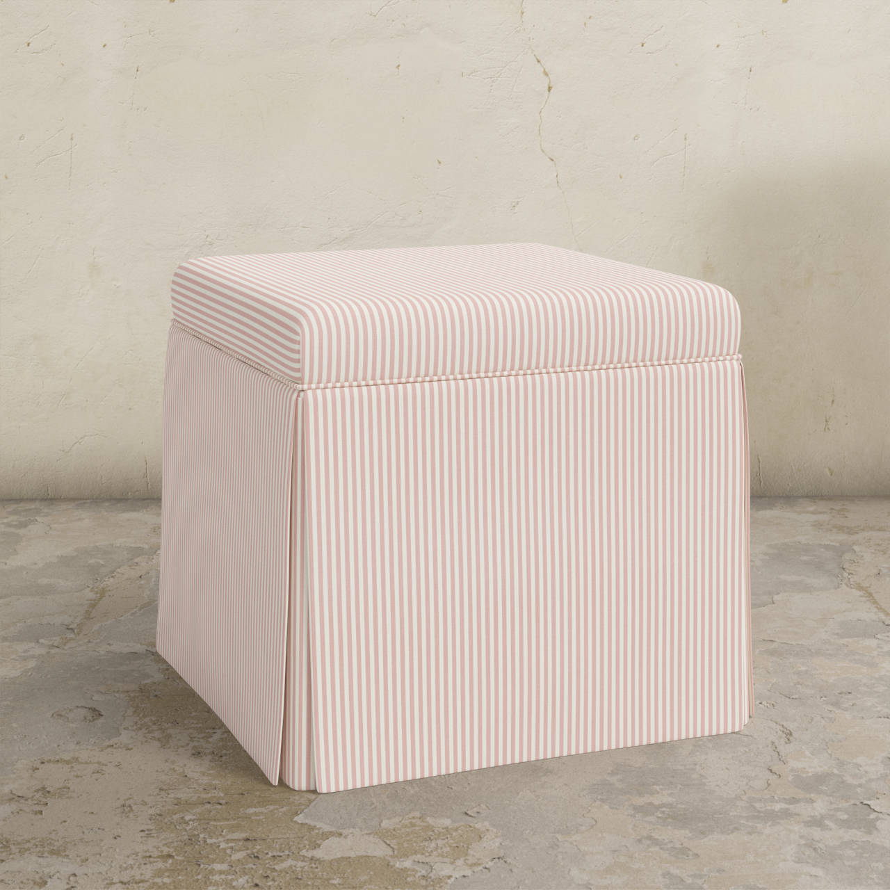 Dyer Skirted Storage Ottoman
