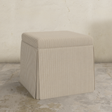 Dyer Skirted Storage Ottoman