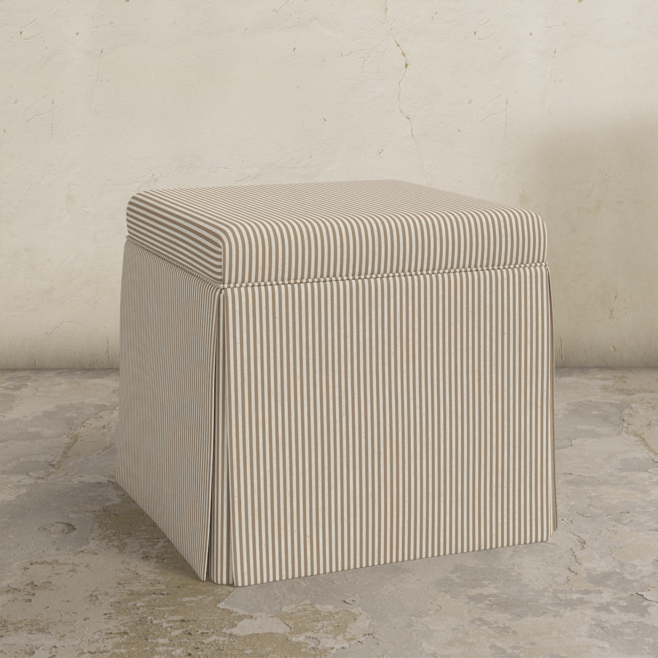 Dyer Skirted Storage Ottoman