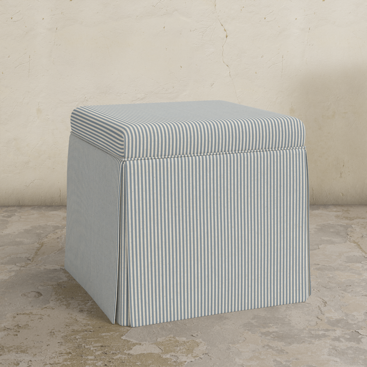 Dyer Skirted Storage Ottoman