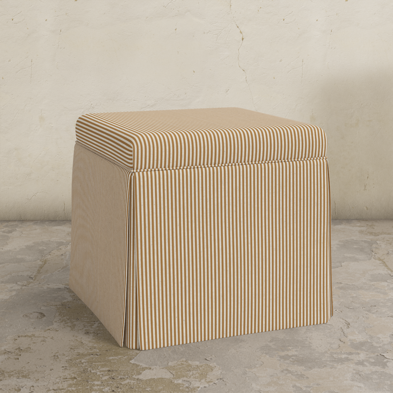Dyer Skirted Storage Ottoman