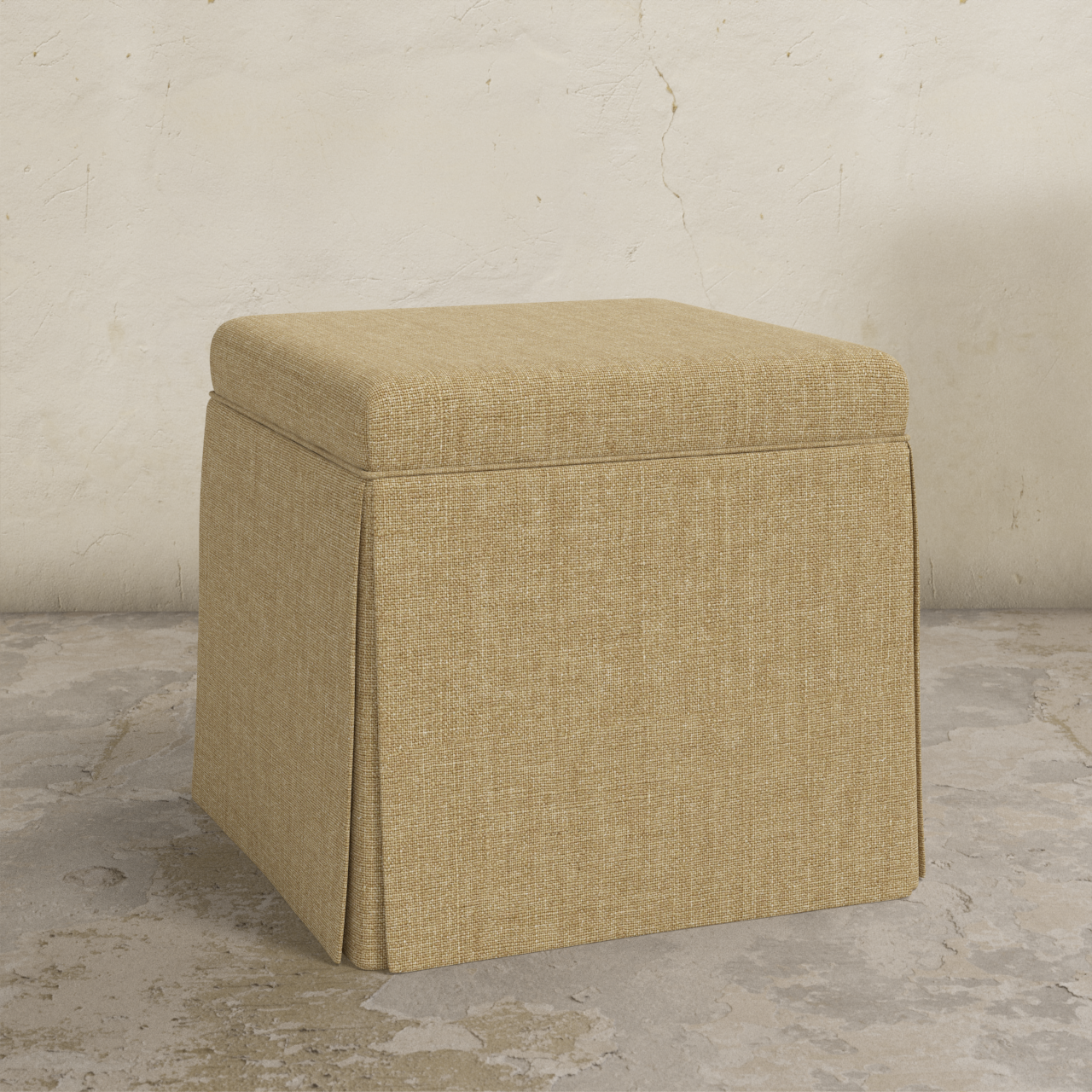 Dyer Skirted Storage Ottoman