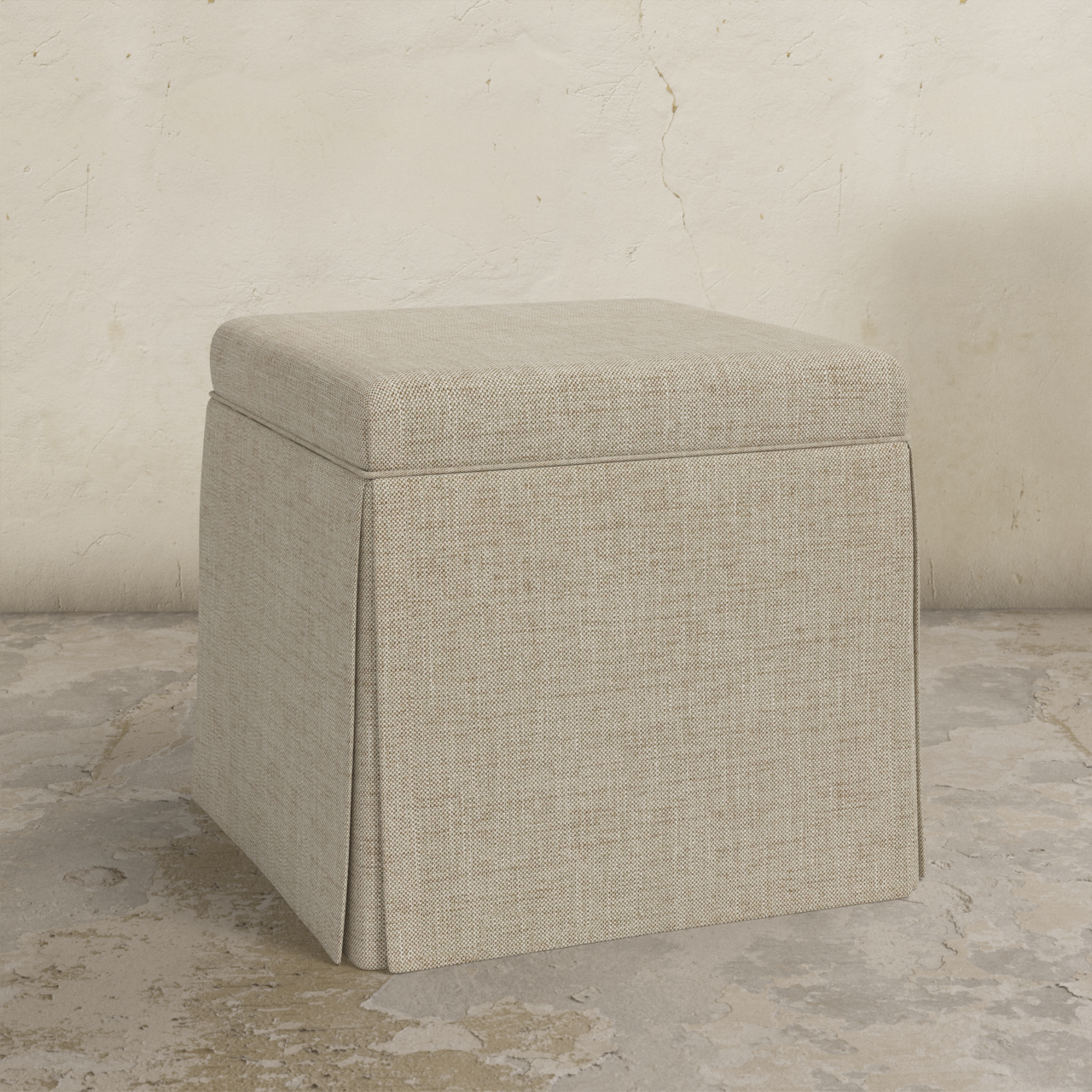 Dyer Skirted Storage Ottoman