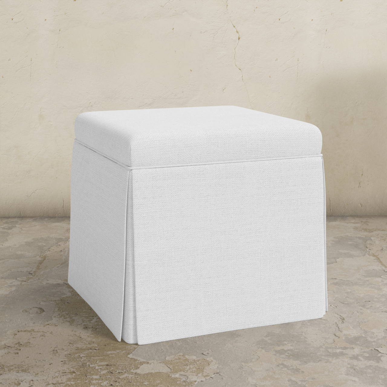 Dyer Skirted Storage Ottoman