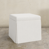 Dyer Skirted Storage Ottoman