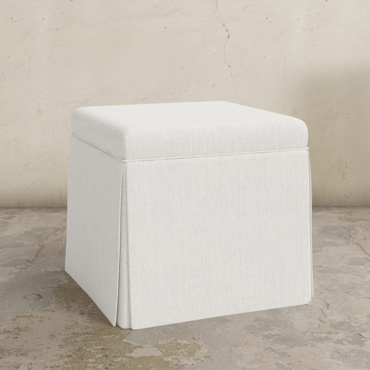 Dyer Skirted Storage Ottoman