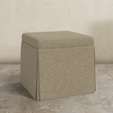 Dyer Skirted Storage Ottoman