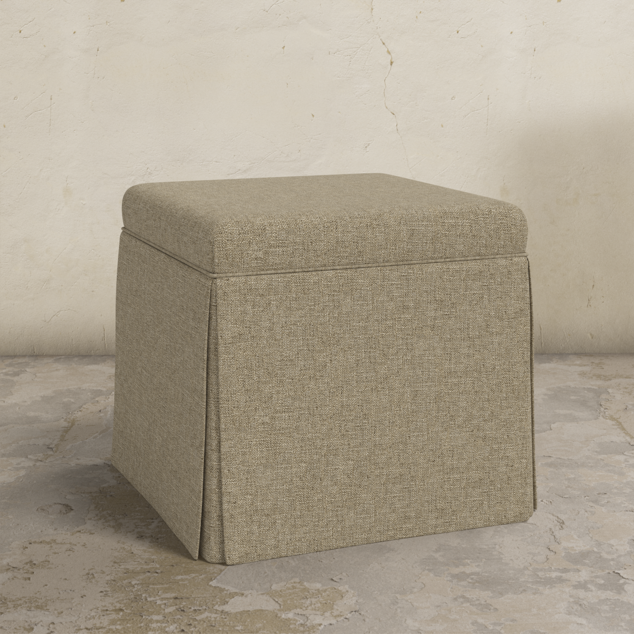 Dyer Skirted Storage Ottoman