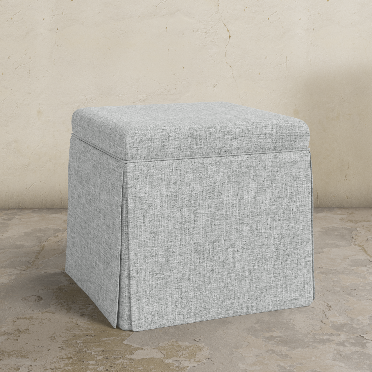 Dyer Skirted Storage Ottoman