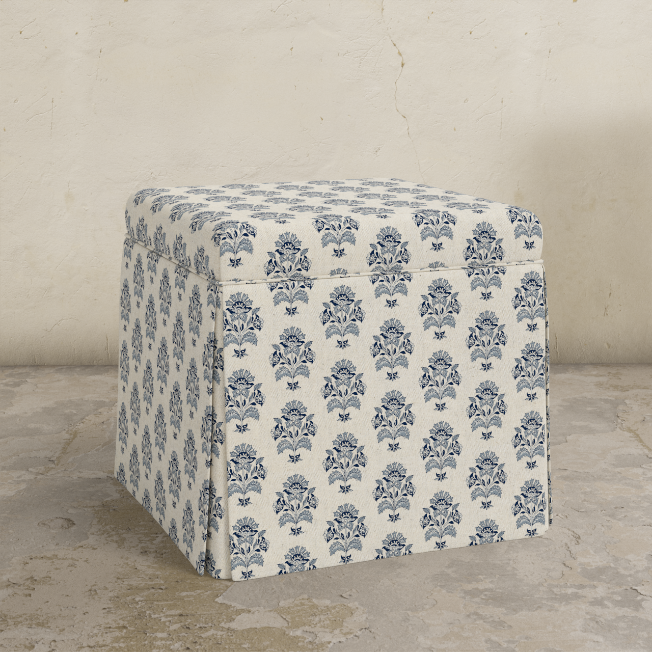 Dyer Skirted Storage Ottoman