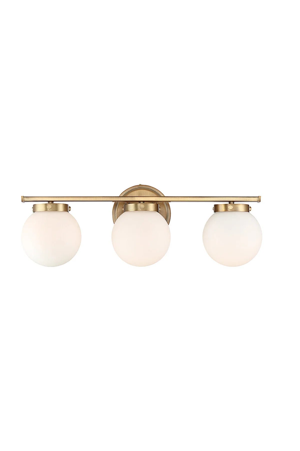 Regency Opaque Bathroom Vanity Light - Natural Brass