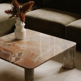 Segment Coffee Table - Orange Levante Marble