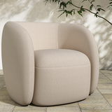 Rae Outdoor Accent Chair - Beige Check