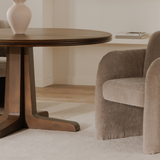 Mesto Rolling Dining Chair - Taupe